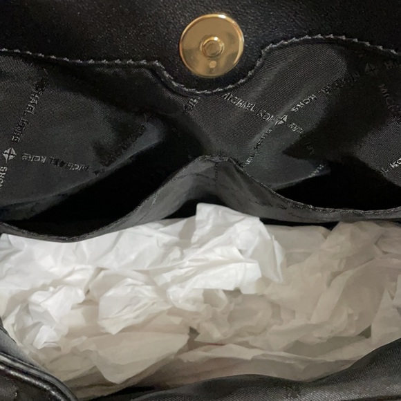 MK Peyton Lg Shoulder Tote Set-Black Faux Leather - Picture 15 of 16